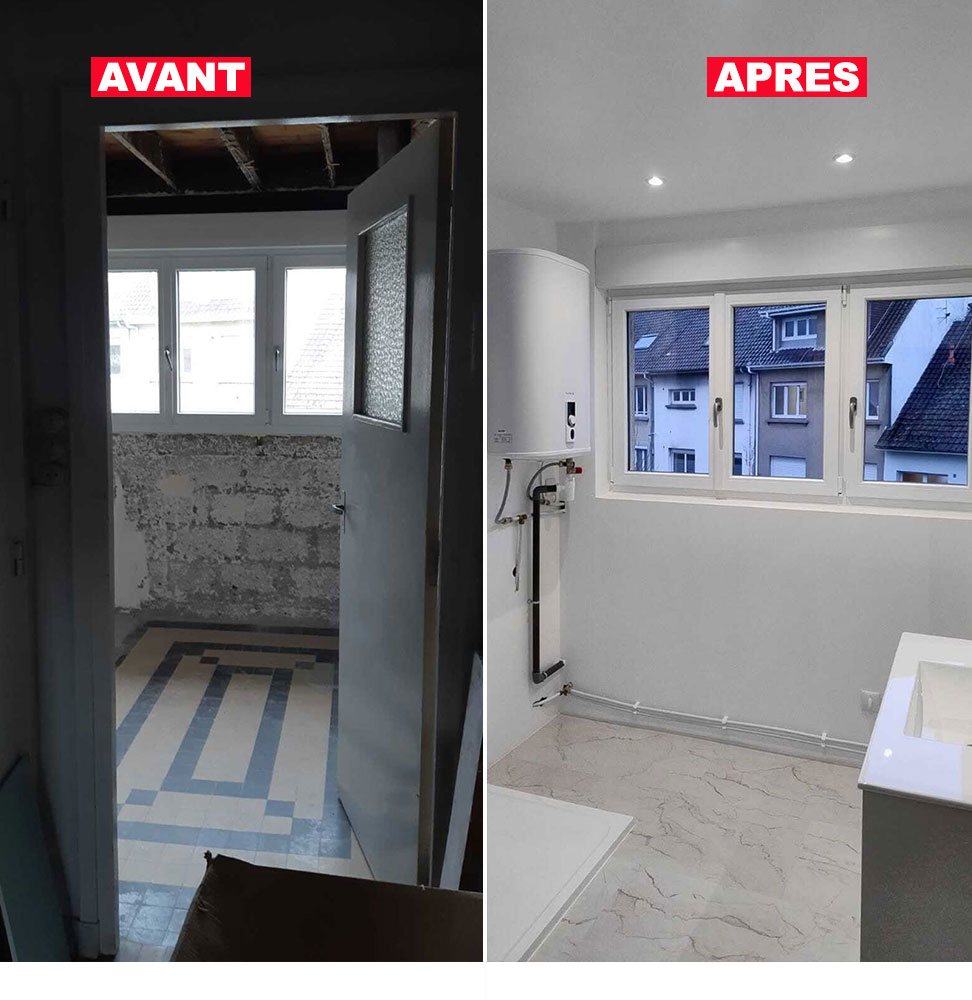 rénovation salle de bain, artisan palquiste peintre Calais