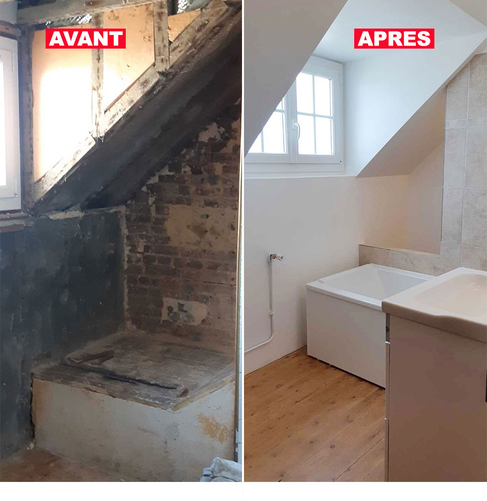 rénovation salle de bain, artisan plaquiste peintre Saint Omer